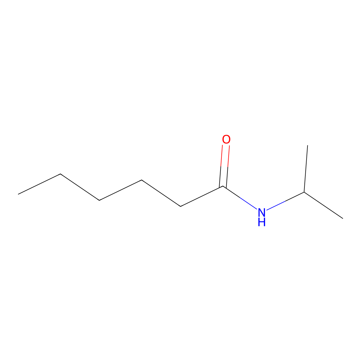 Hexanamide, N-isopropyl molecular structure, CAS 61601-62-5