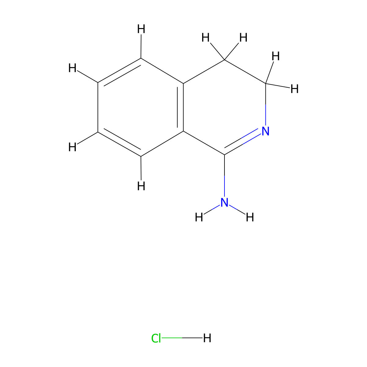 3,4-Dihydroisoquinolin-1-amine hydrochloride molecular structure, CAS 61602-35-5