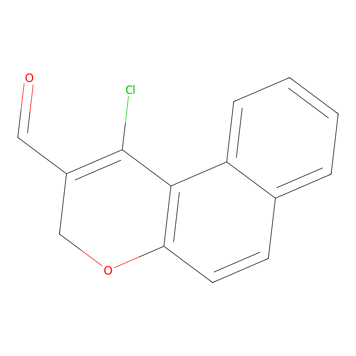 1-Chloro-3H-benzo[F]chromene-2-carbaldehyde molecular structure, CAS 61603-25-6