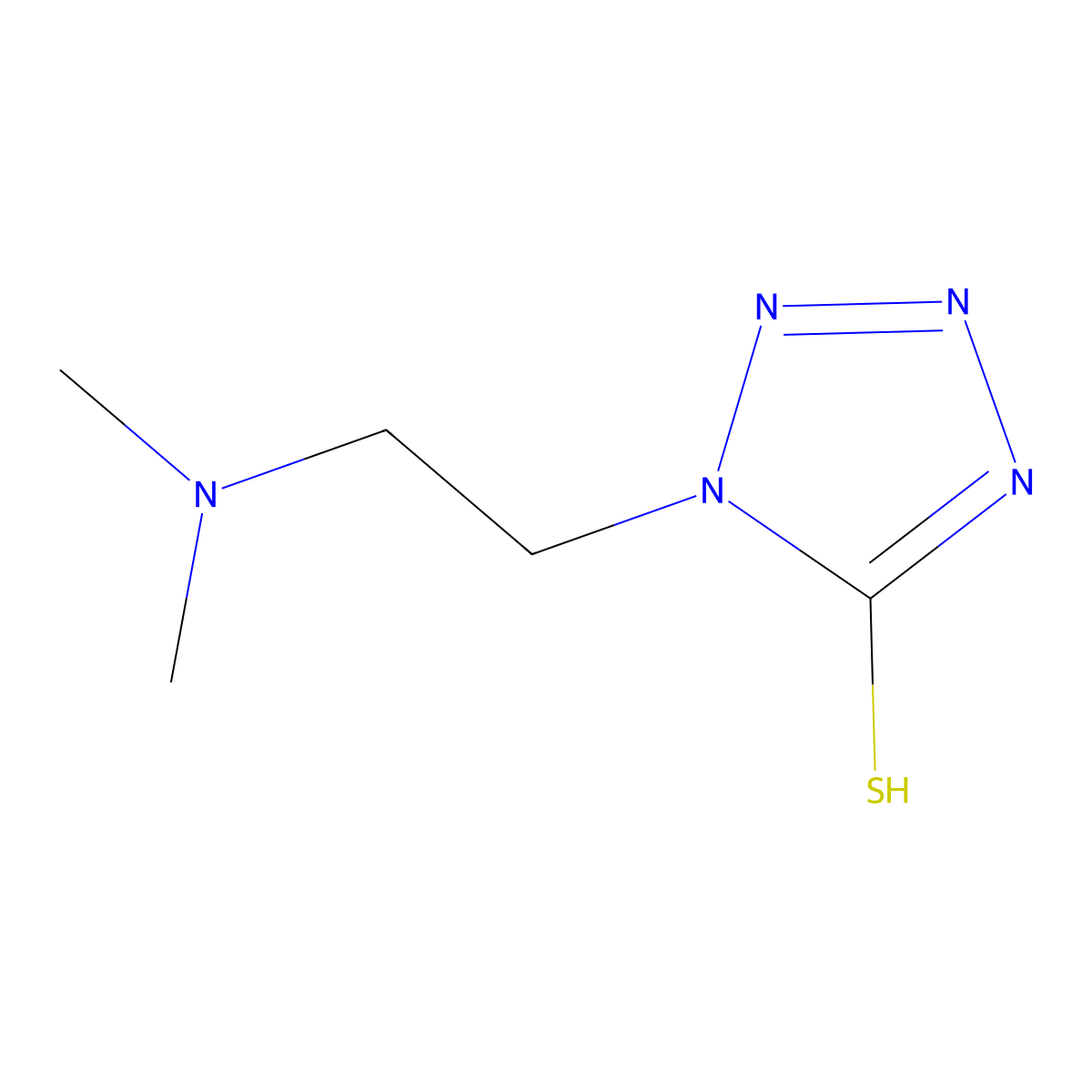 1-[2-(dimethylamino)ethyl]tetrazole-5-thiol molecular structure, CAS 61607-68-9
