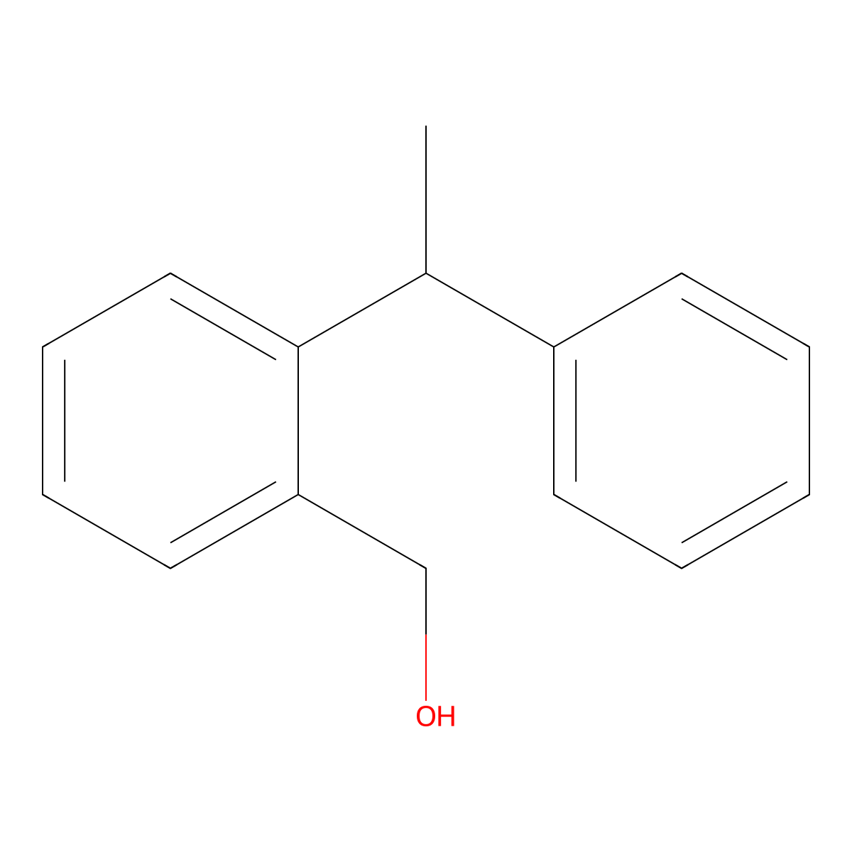 [2-(1-Phenylethyl)phenyl]methanol molecular structure, CAS 61608-92-2