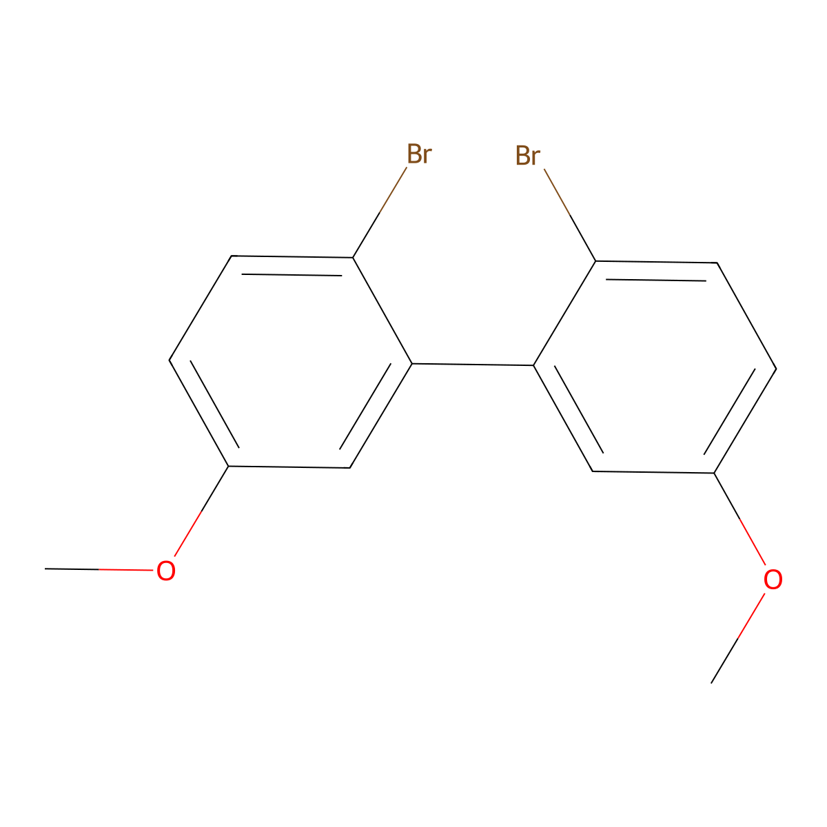 2,2'-Dibromo-5,5'-dimethoxybiphenyl molecular structure, CAS 6161-46-2