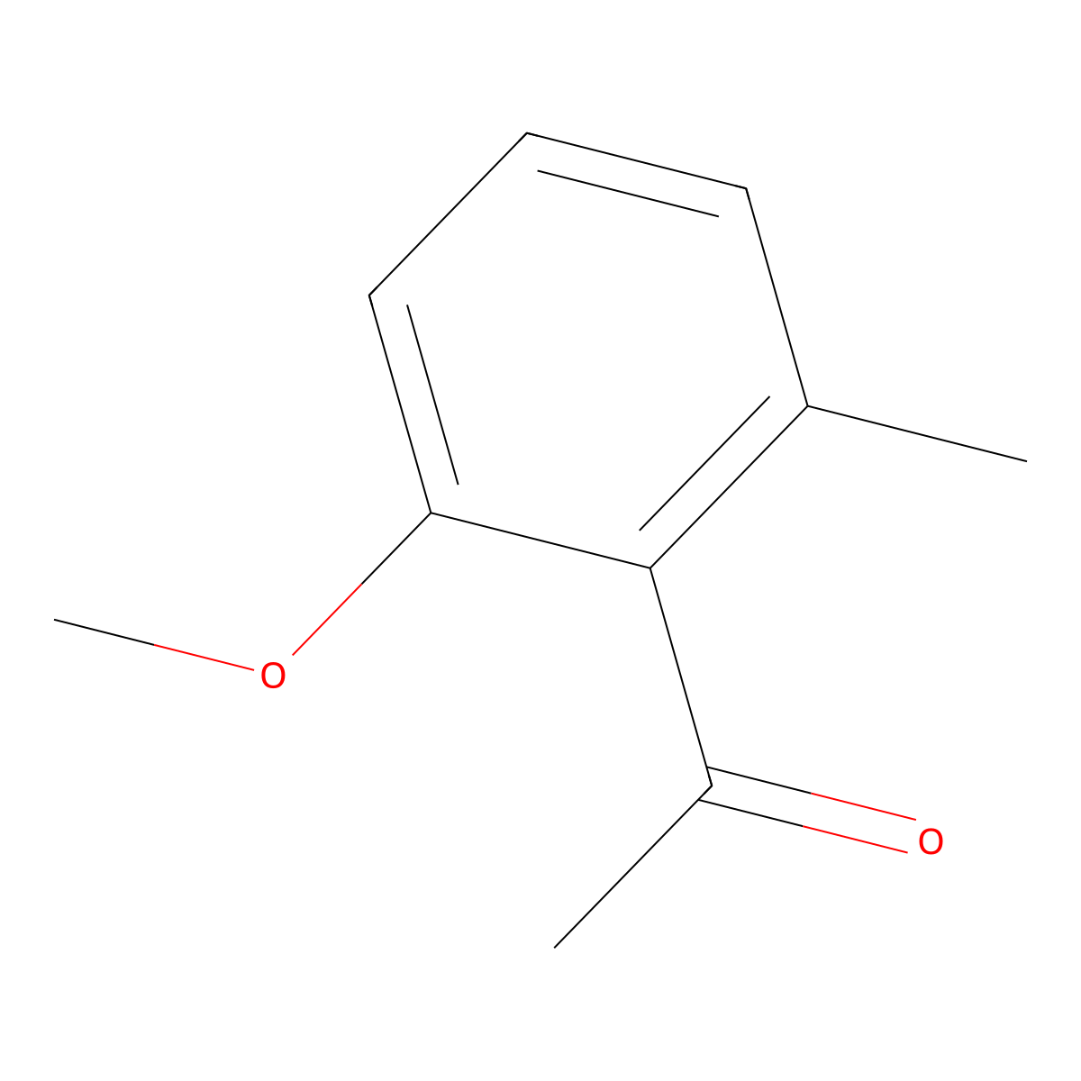 2-Methoxy-6-methylacetophenone molecular structure, CAS 6161-64-4