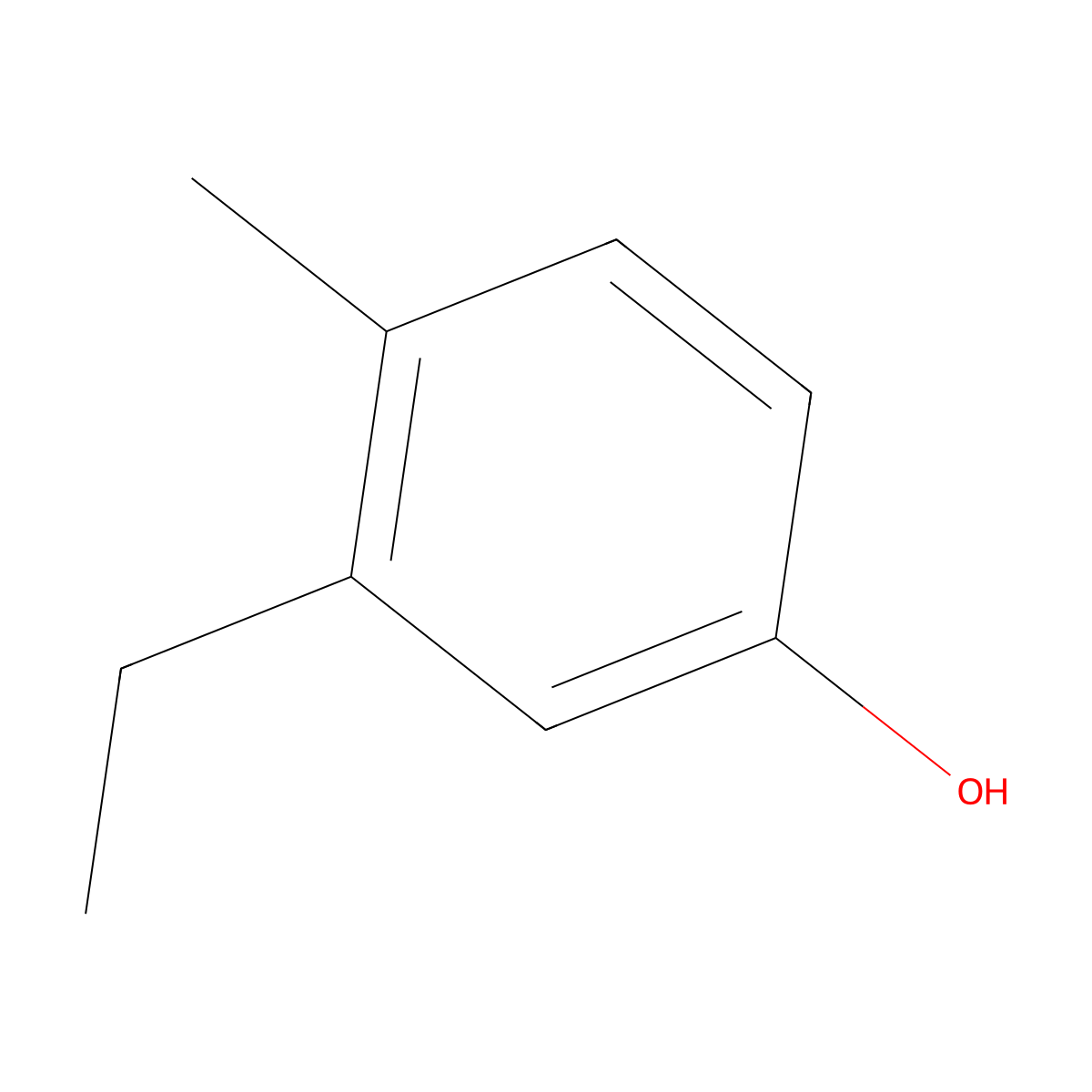 3-Ethyl-p-cresol molecular structure, CAS 6161-67-7