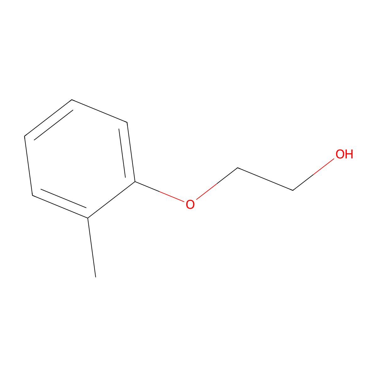 2-(2-Methylphenoxy)ethanol molecular structure, CAS 6161-86-0