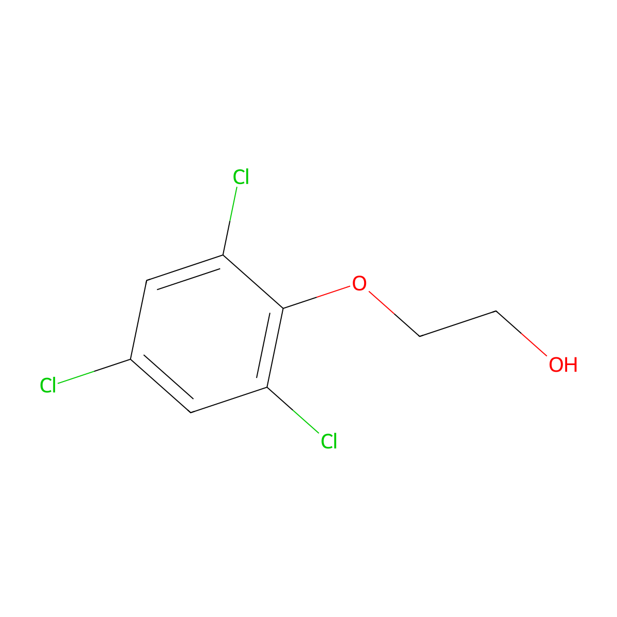 2-(2,4,6-Trichlorophenoxy)ethan-1-ol molecular structure, CAS 6161-87-1