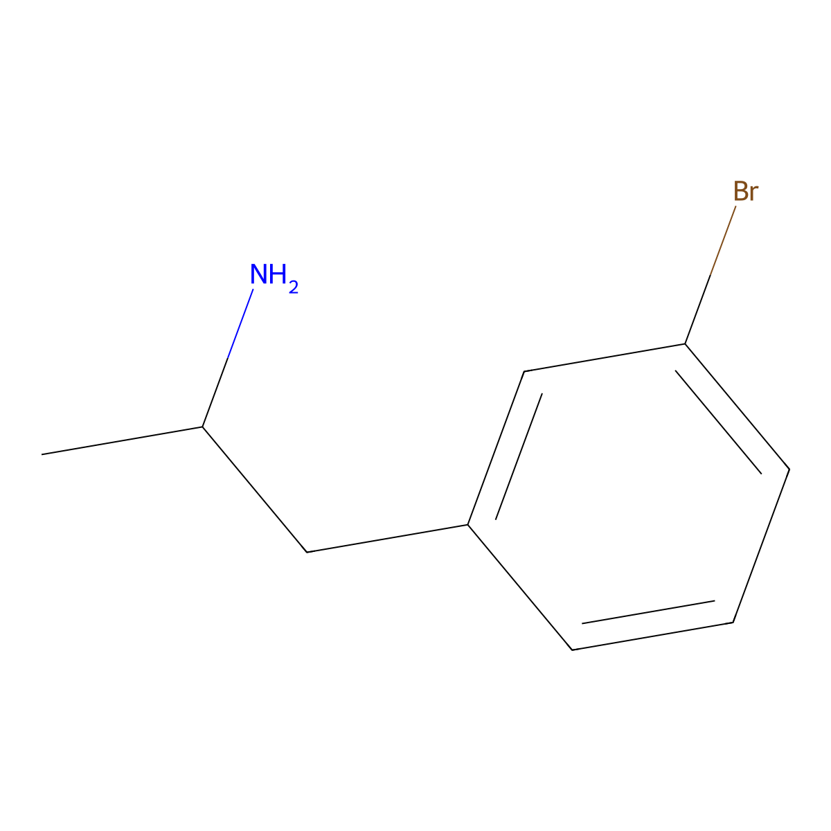 3-Bromoamphetamine molecular structure, CAS 61610-65-9