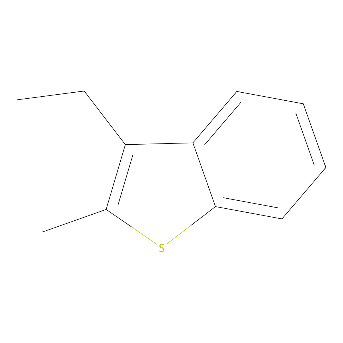 3-Ethyl-2-methyl-1-benzothiophene molecular structure, CAS 61612-04-2