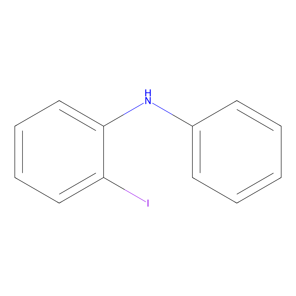 2-Iodo-N-phenylaniline molecular structure, CAS 61613-21-6