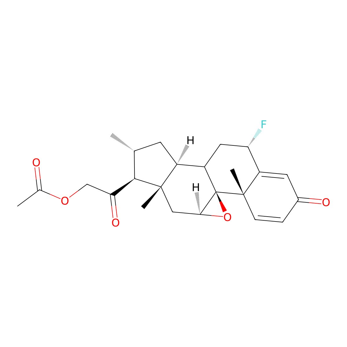 21-(Acetyloxy)-9,11-epoxy-6-fluocortolone molecular structure, CAS 61618-91-5