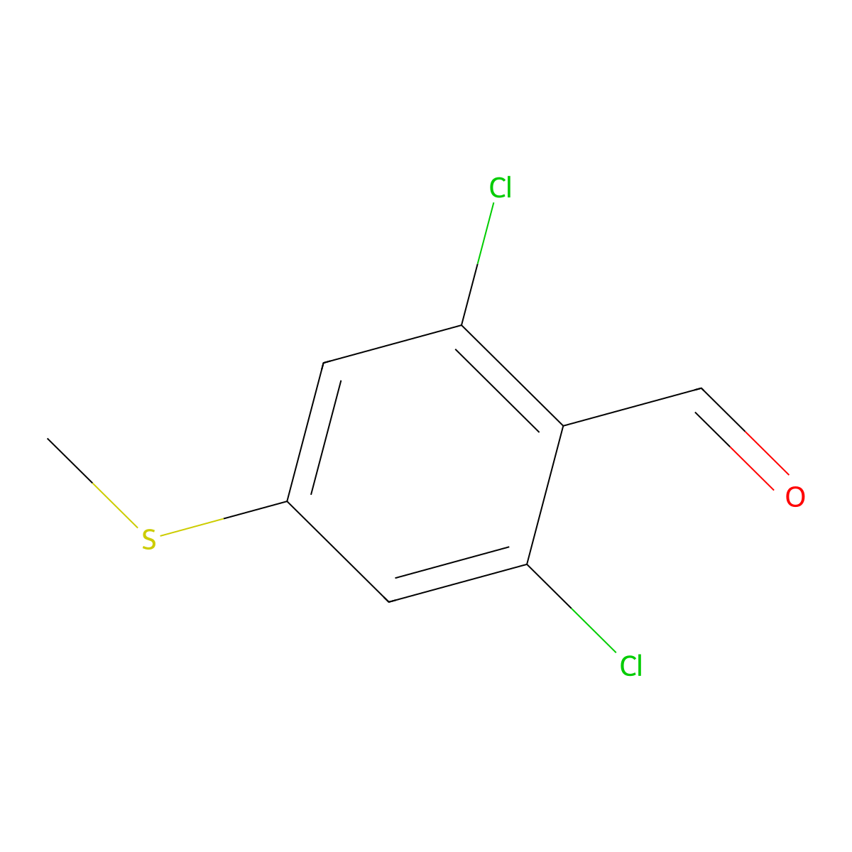 2,6-Dichloro-4-(methylthio)benzaldehyde molecular structure, CAS 616196-04-4