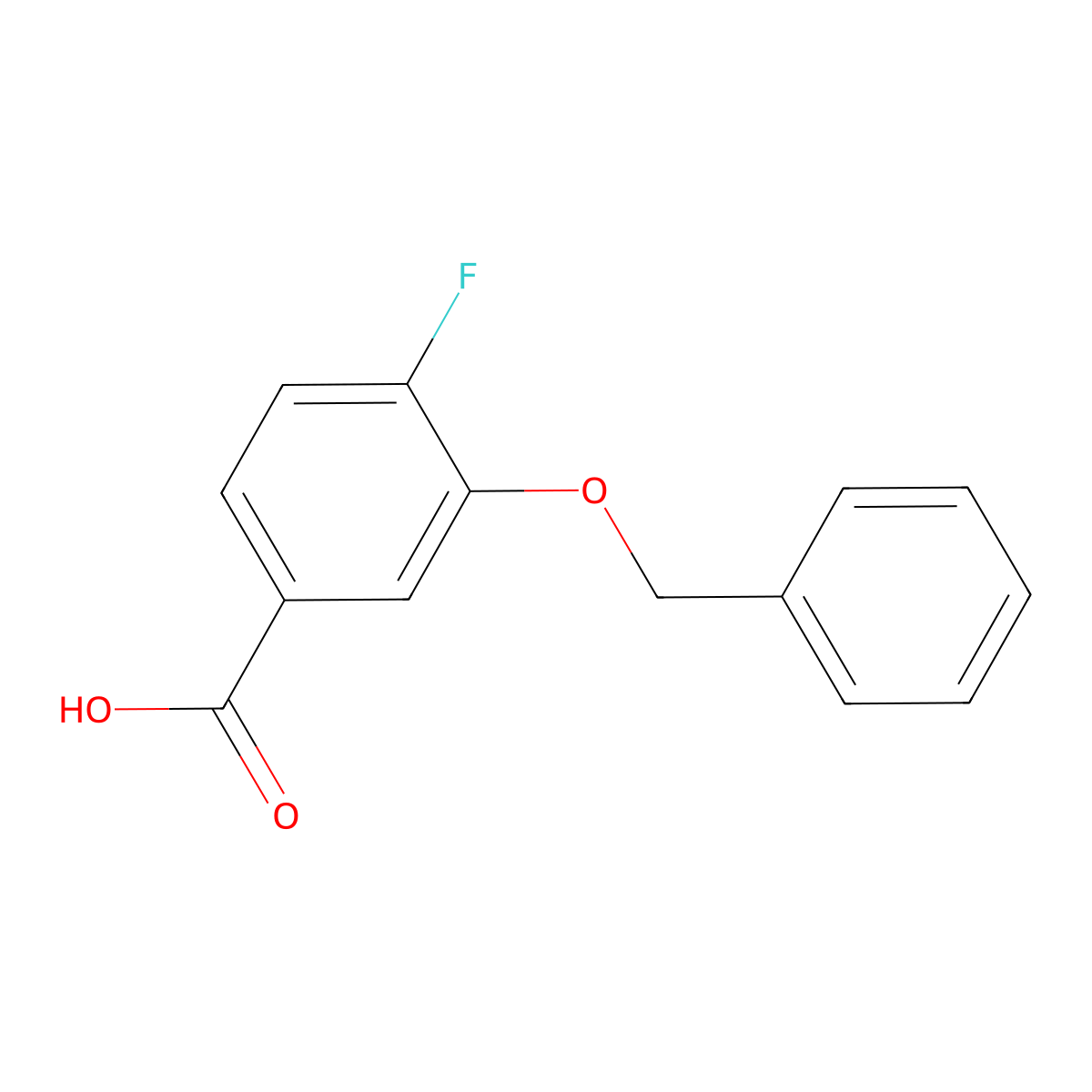 3-Benzyloxy-4-fluorobenzoic acid molecular structure, CAS 616197-92-3
