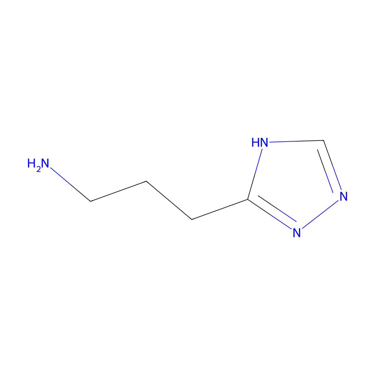 3-(4H-1,2,4-triazol-3-yl)propan-1-amine molecular structure, CAS 616197-93-4