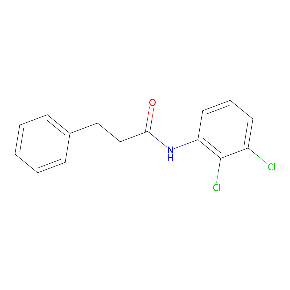 N-(2,3-dichlorophenyl)-3-phenylpropanamide molecular structure, CAS 6162-17-0