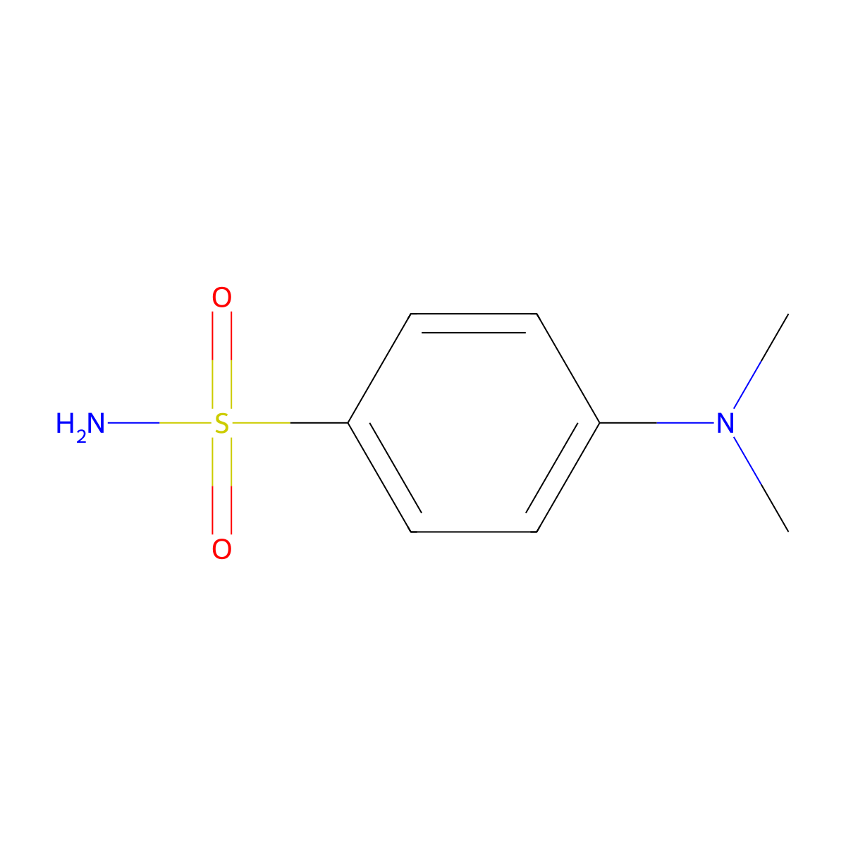 N',N'-Dimethylsulfanilamide molecular structure, CAS 6162-21-6