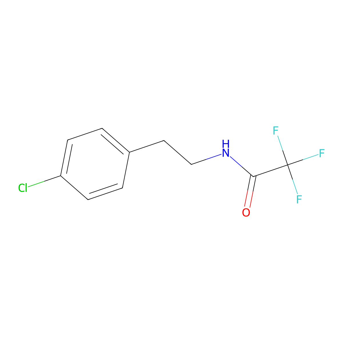 n-Trifluoroacetyl-4-chlorophenethylamine molecular structure, CAS 616202-47-2