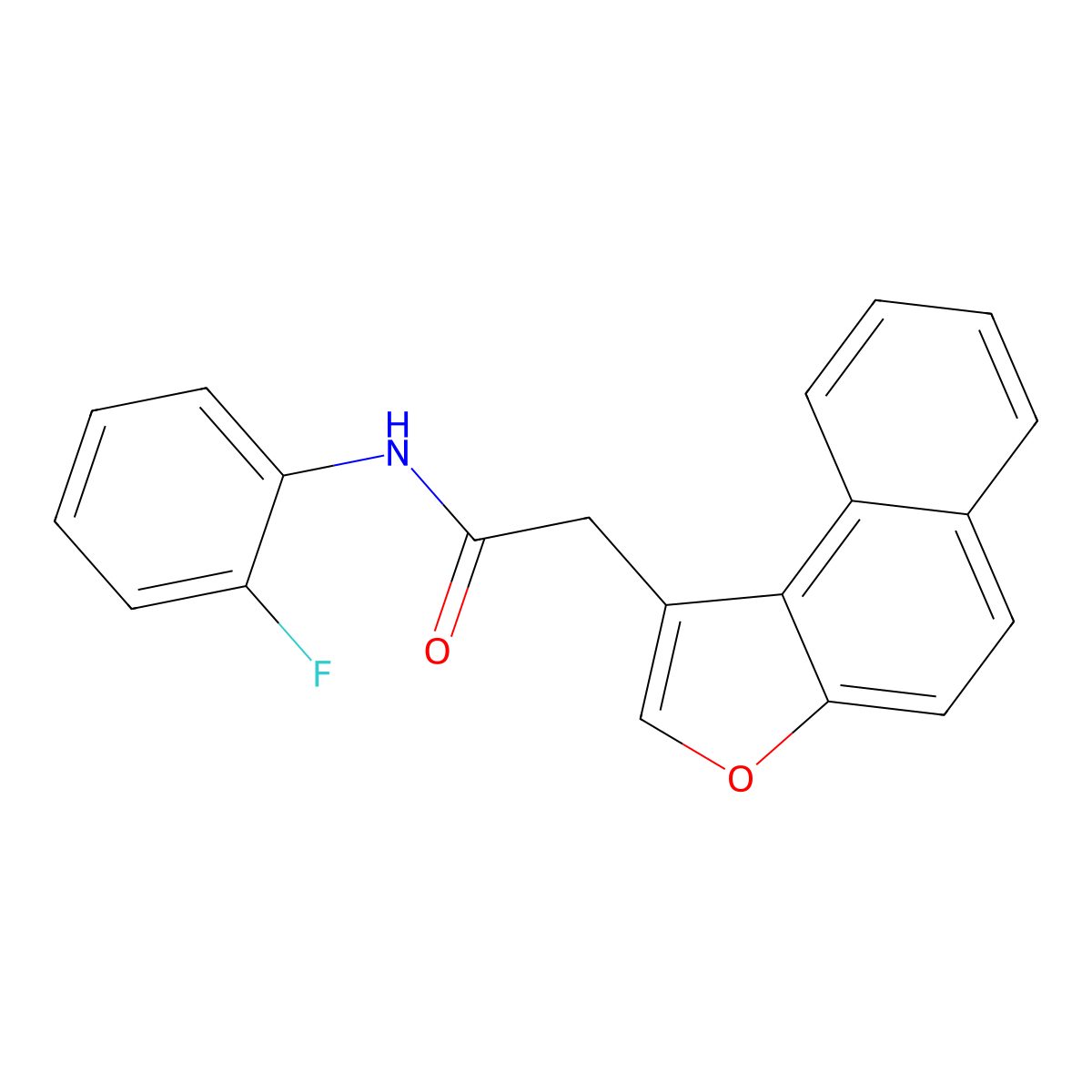 N-(2-fluorophenyl)-2-naphtho[2,1-b]furan-1-ylacetamide molecular structure, CAS 616203-28-2