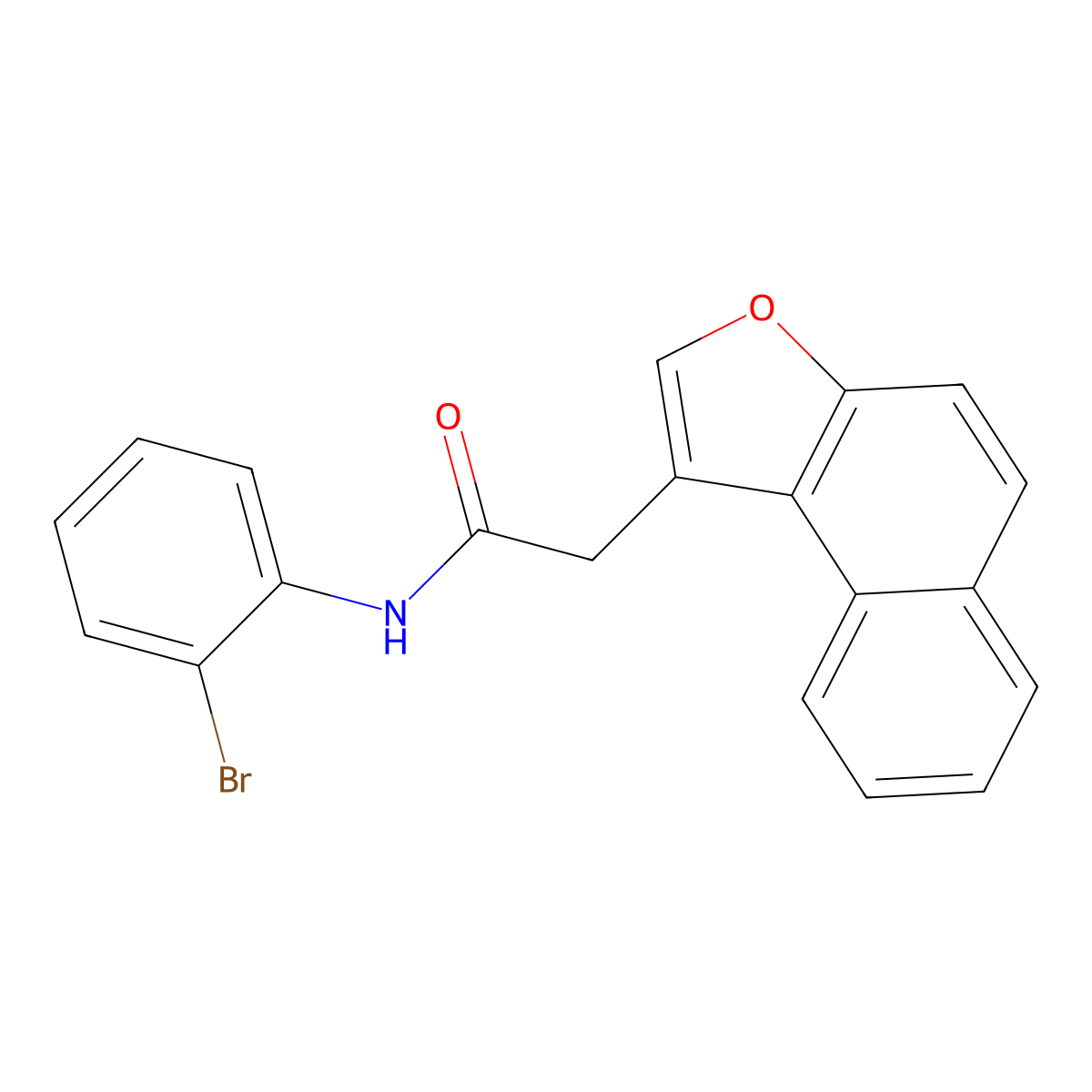 N-(2-bromophenyl)-2-naphtho[2,1-b]furanylacetamide molecular structure, CAS 616203-53-3