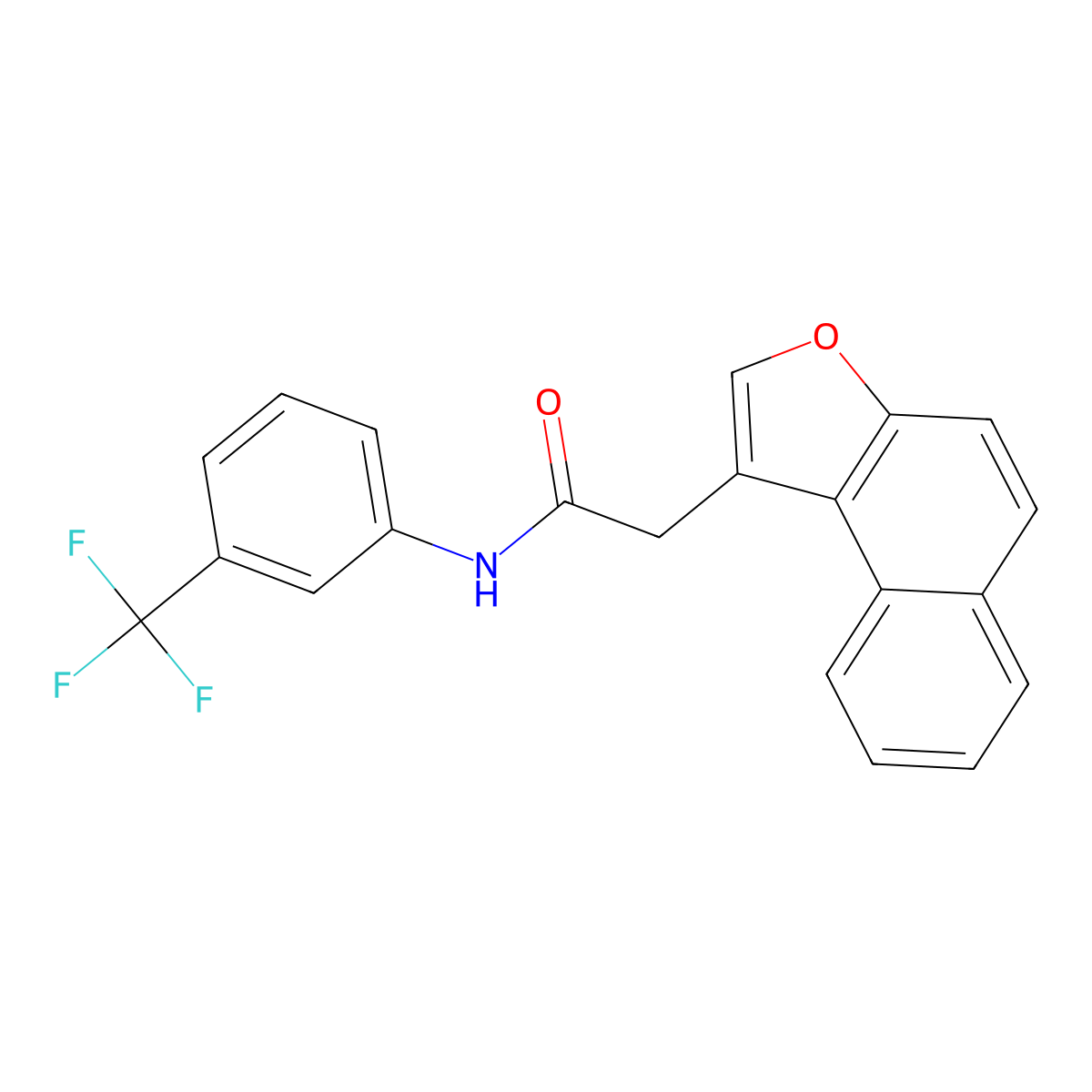 2-naphtho[2,1-b]furan-1-yl-N-[3-(trifluoromethyl)phenyl]acetamide molecular structure, CAS 616203-58-8