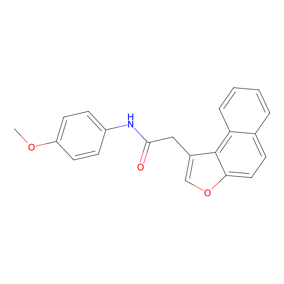 N-(4-methoxyphenyl)-2-naphtho[2,1-b]furan-1-ylacetamide molecular structure, CAS 616203-67-9