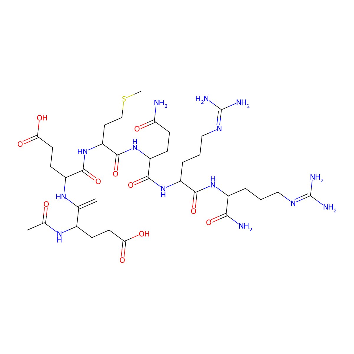 Acetyl hexapeptide-3 molecular structure, CAS 616204-22-9