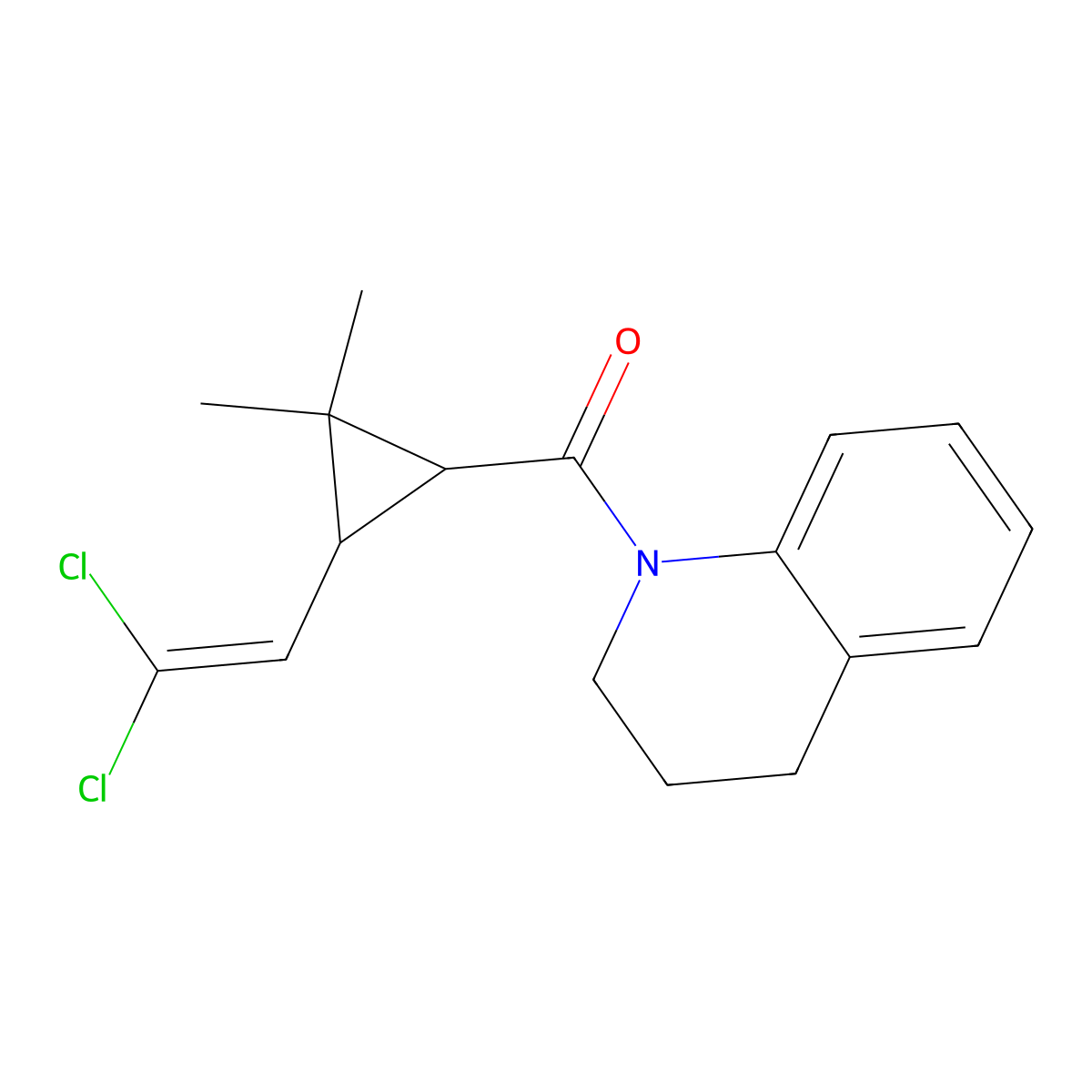 1-[3-(2,2-Dichloroethenyl)-2,2-dimethylcyclopropanecarbonyl]-1,2,3,4-tetrahydroquinoline molecular structure, CAS 616211-85-9