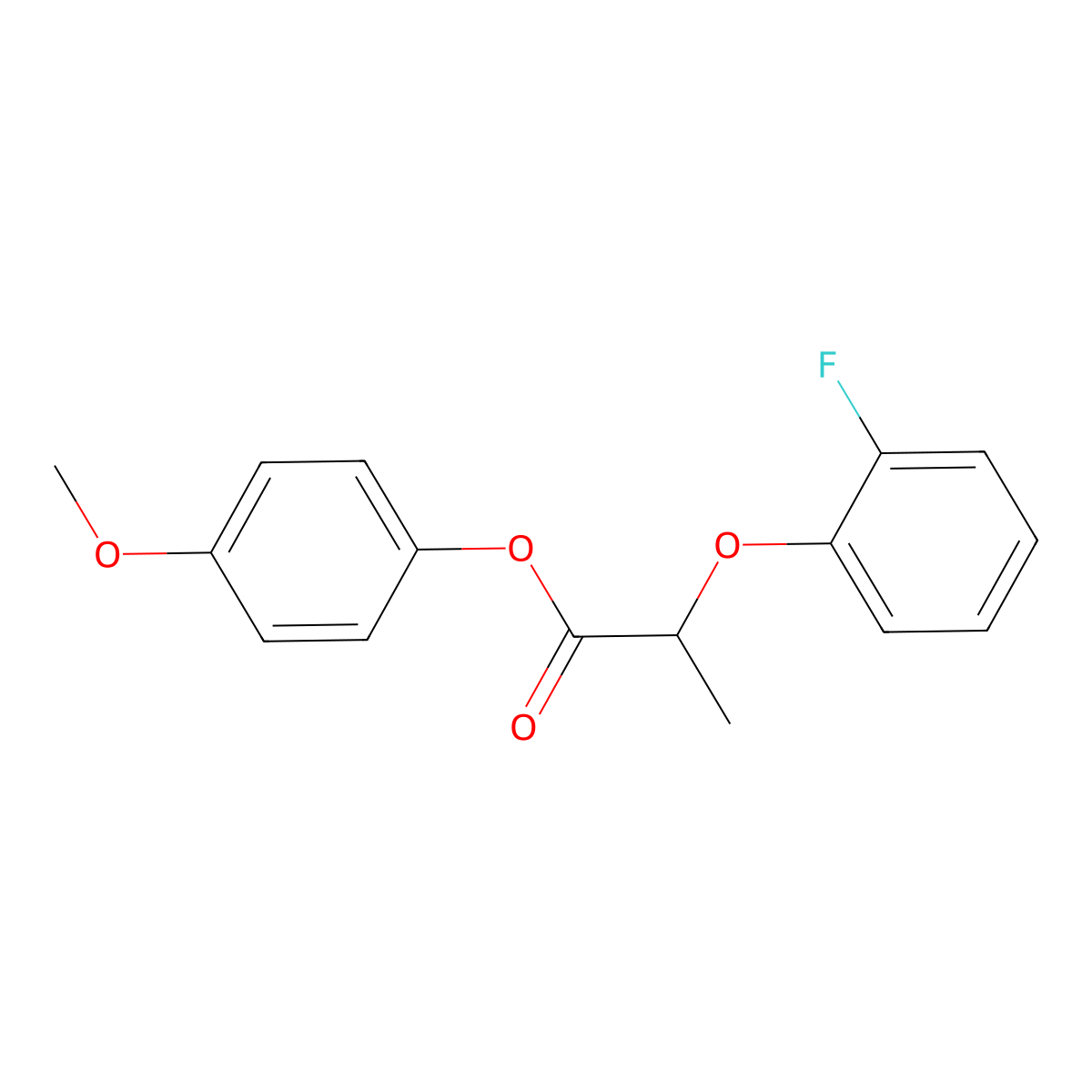 4-Methoxyphenyl 2-(2-fluorophenoxy)propanoate molecular structure, CAS 616211-91-7