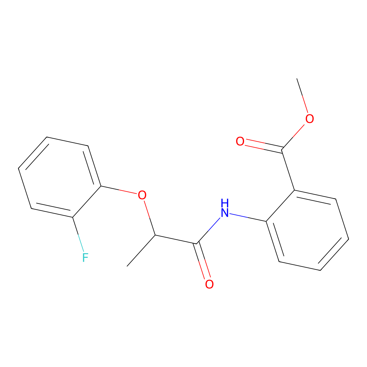 Methyl 2-{[2-(2-fluorophenoxy)propanoyl]amino}benzoate molecular structure, CAS 616211-99-5