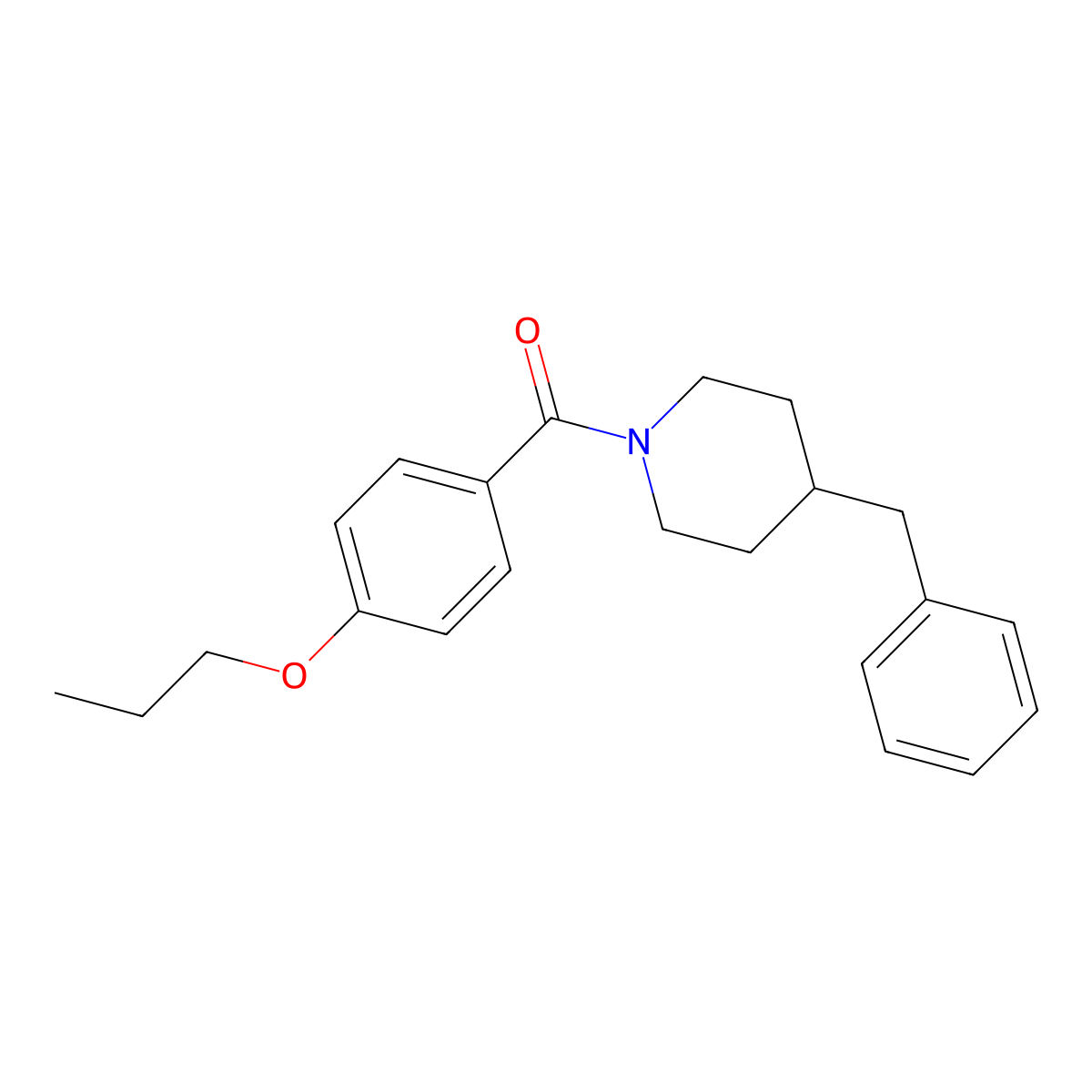 (4-Benzylpiperidin-1-yl)-(4-propoxyphenyl)methanone molecular structure, CAS 616212-11-4
