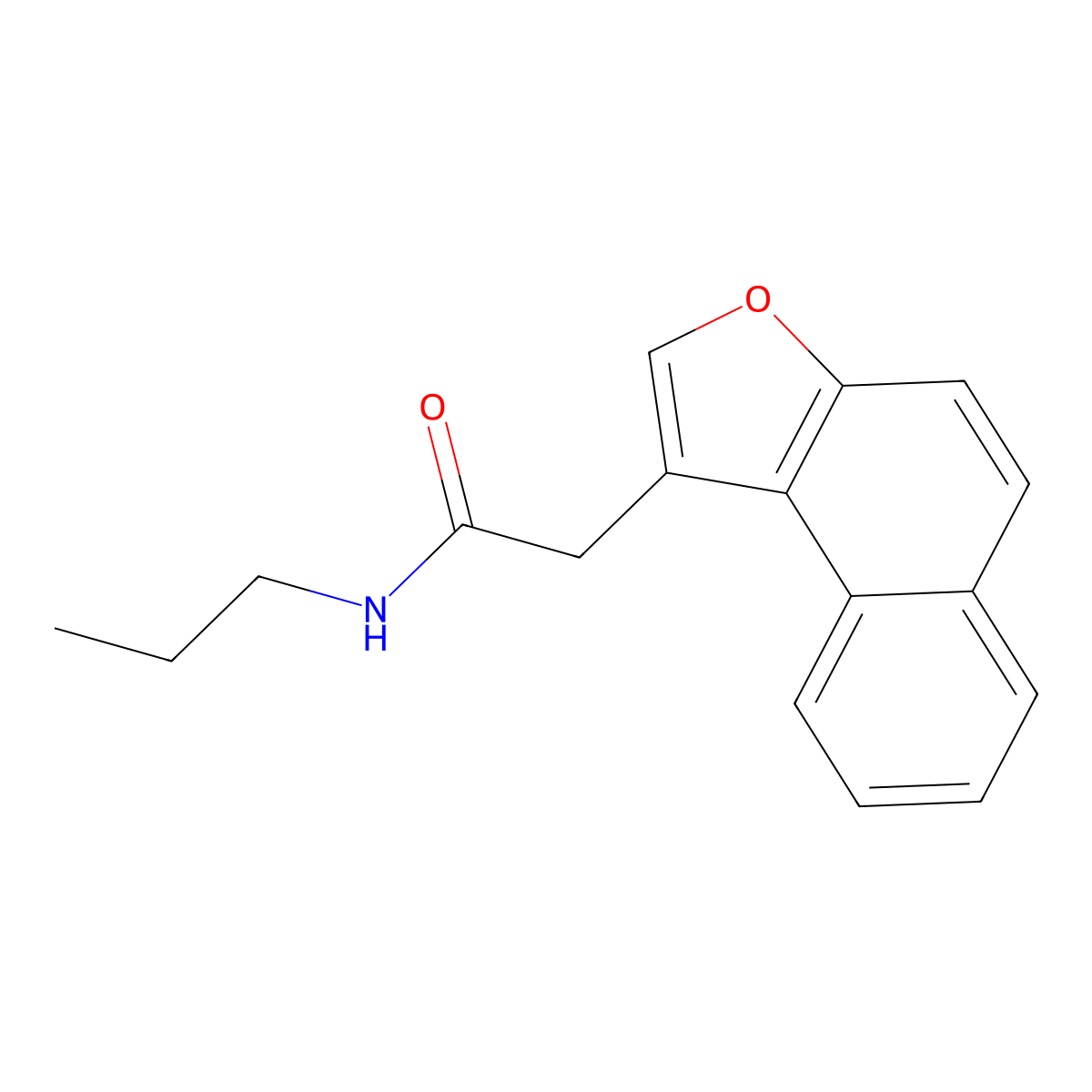 2-(naphtho[2,1-b]furan-1-yl)-N-propylacetamide molecular structure, CAS 616214-85-8