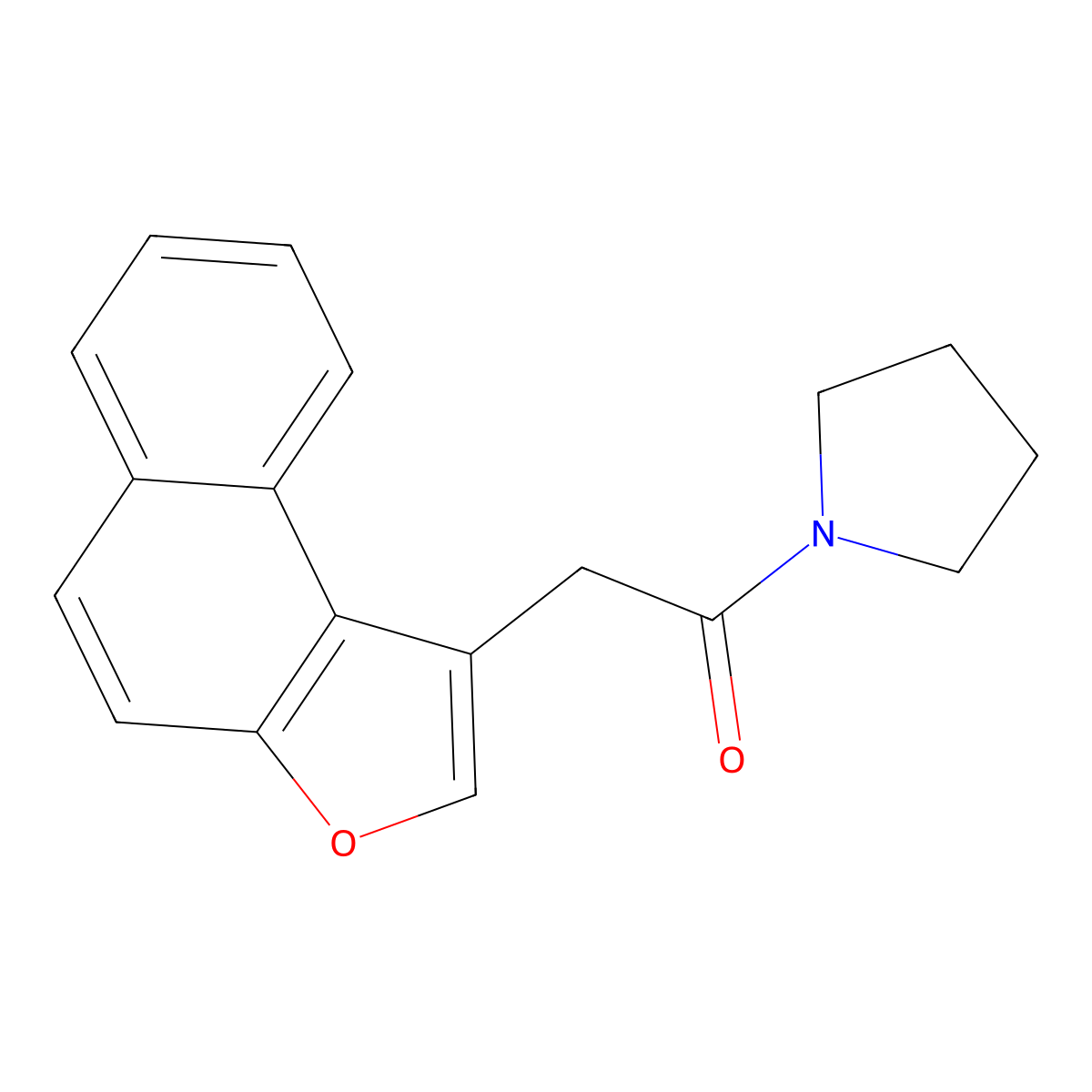 1-(Naphtho[2,1-b]furan-1-ylacetyl)pyrrolidine molecular structure, CAS 616214-95-0