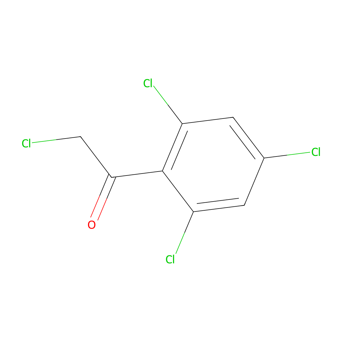 2-Chloro-1-(2,4,6-trichlorophenyl)ethan-1-one molecular structure, CAS 61622-15-9