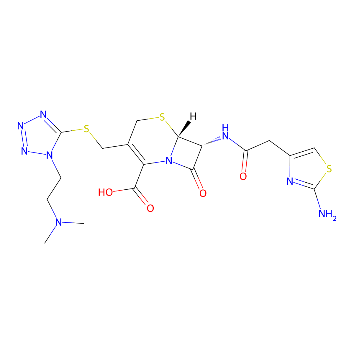 Cefotiam molecular structure, CAS 61622-34-2