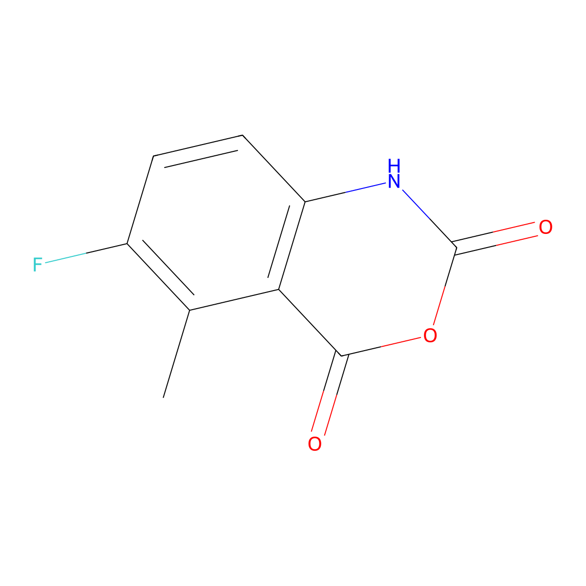 6-fluoro-5-methyl-2,4-dihydro-1H-3,1-benzoxazine-2,4-dione molecular structure, CAS 616224-66-9