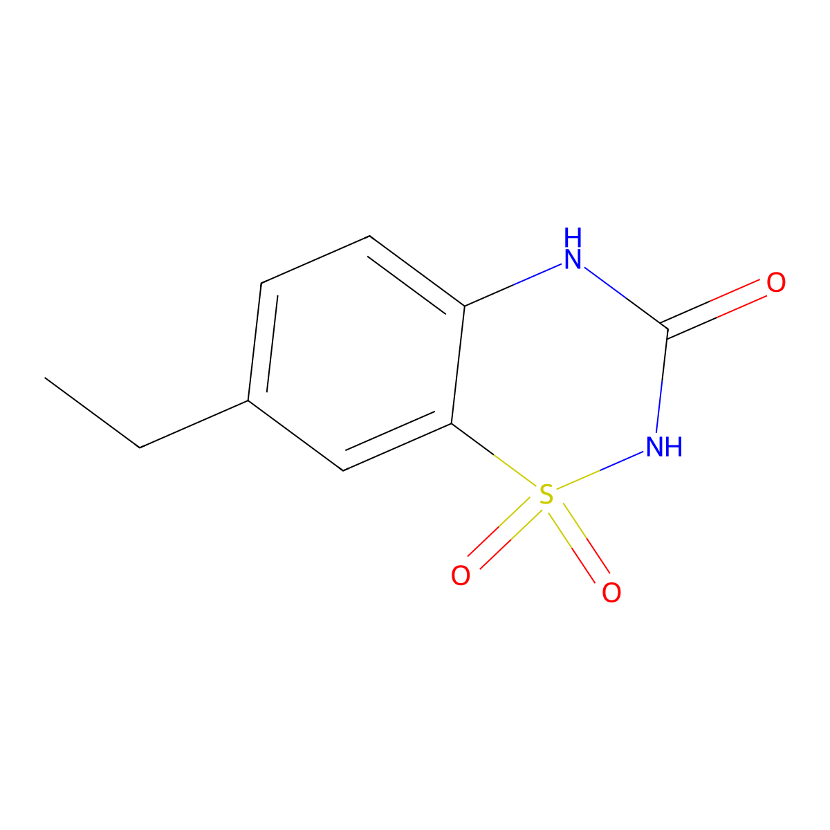 2H-1,2,4-Benzothiadiazin-3(4H)-one,7-ethyl-,1,1-dioxide(9CI) molecular structure, CAS 616224-75-0