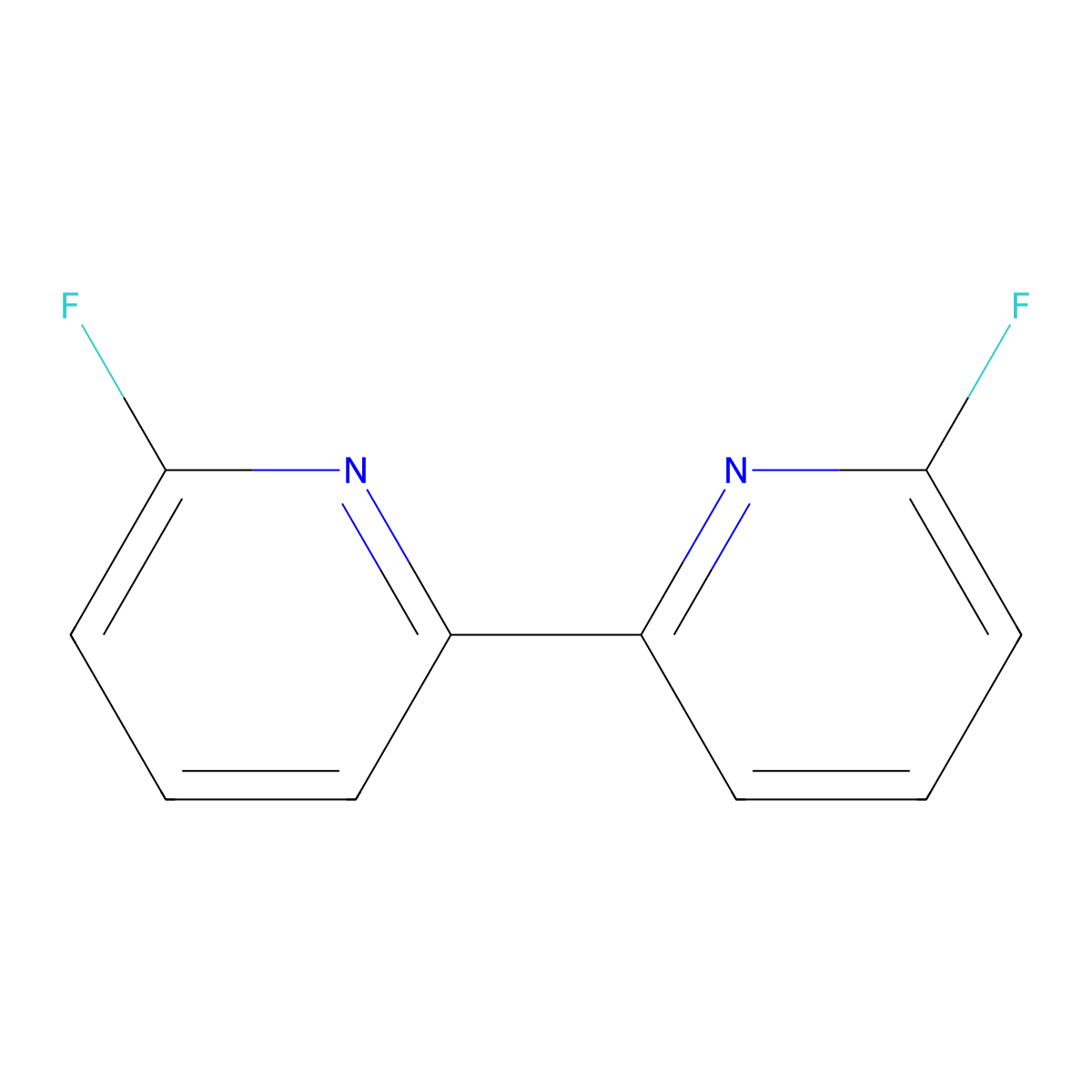 6,6'-Difluoro-2,2'-bipyridine molecular structure, CAS 616225-38-8