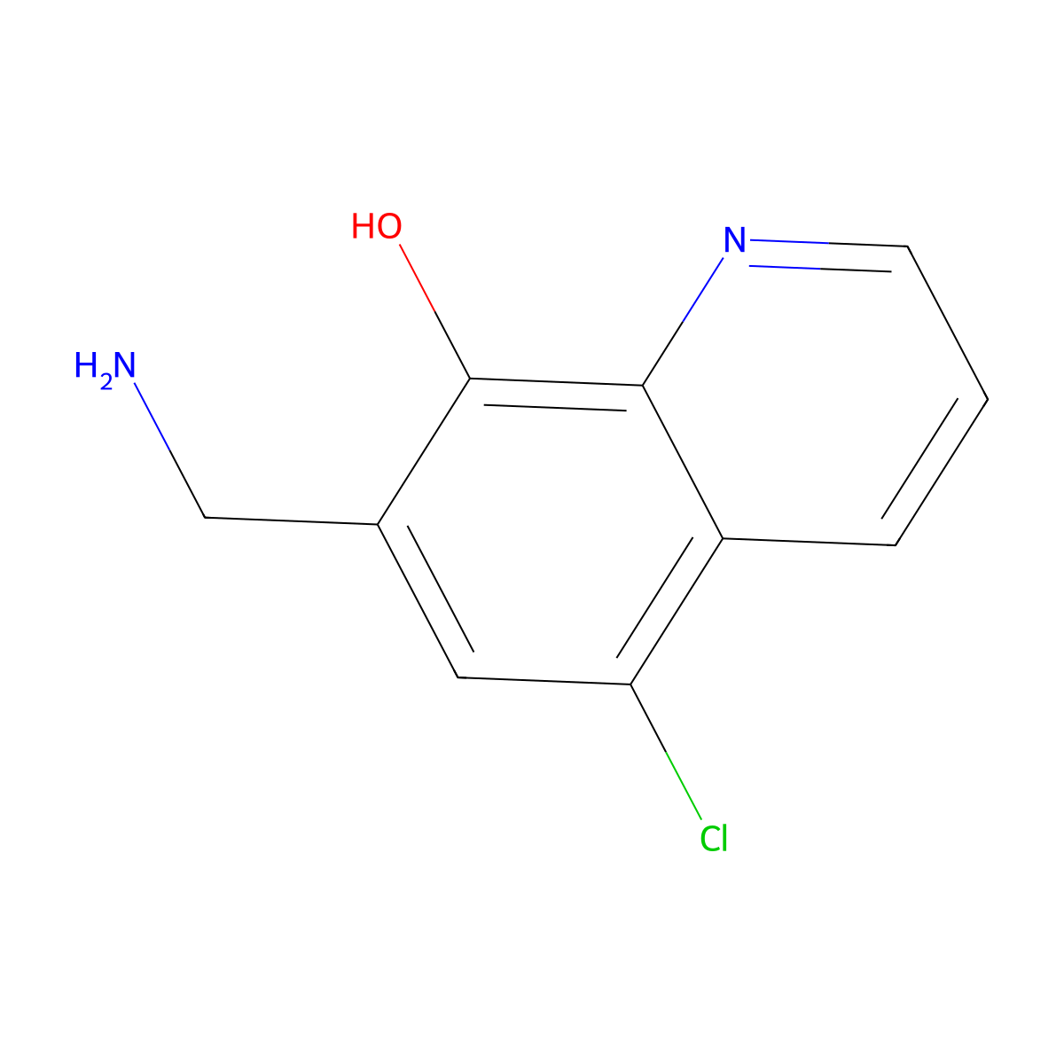 7-(Aminomethyl)-5-chloroquinolin-8-ol molecular structure, CAS 61627-01-8