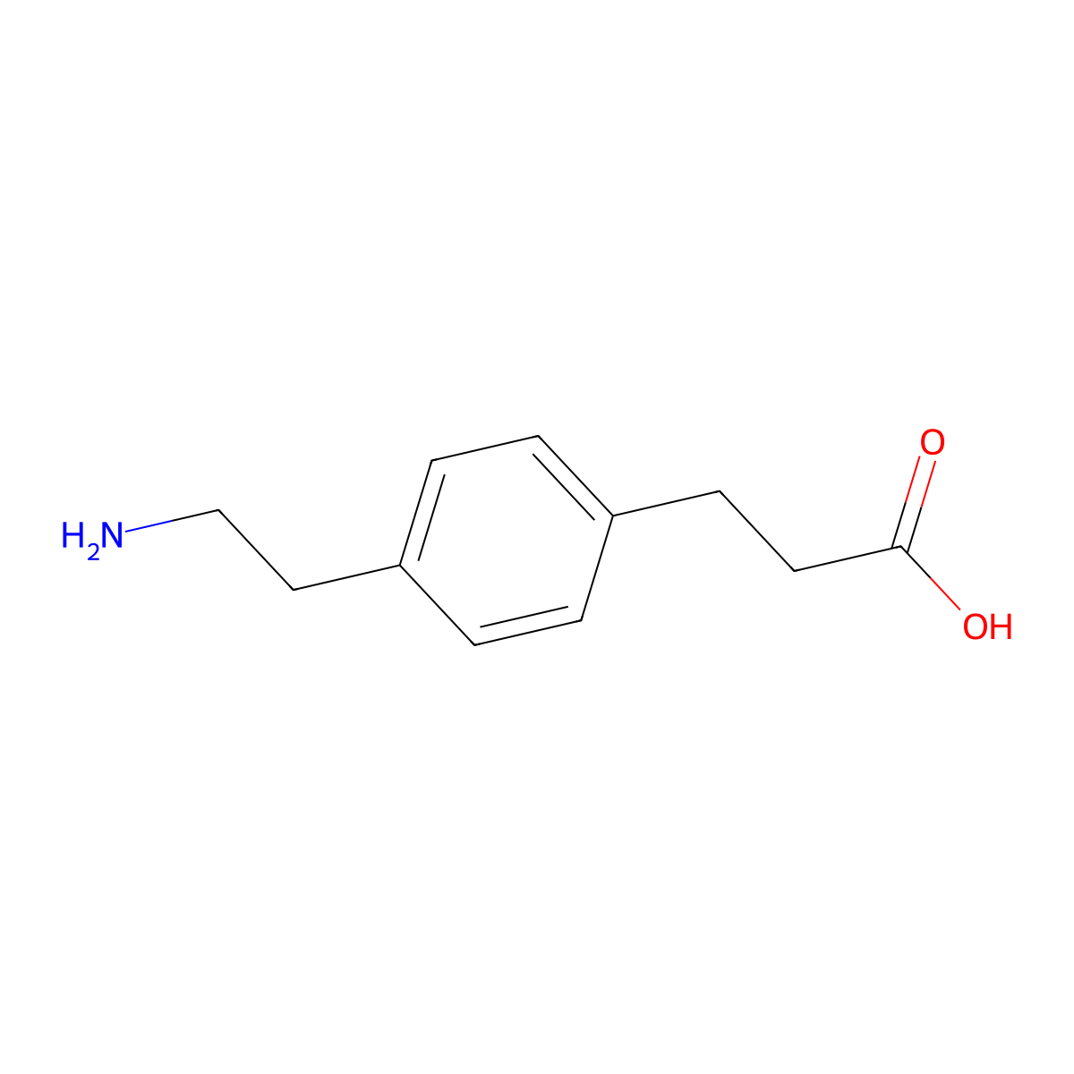 3-(4-(2-Aminoethyl)phenyl)propanoic acid molecular structure, CAS 61629-97-8