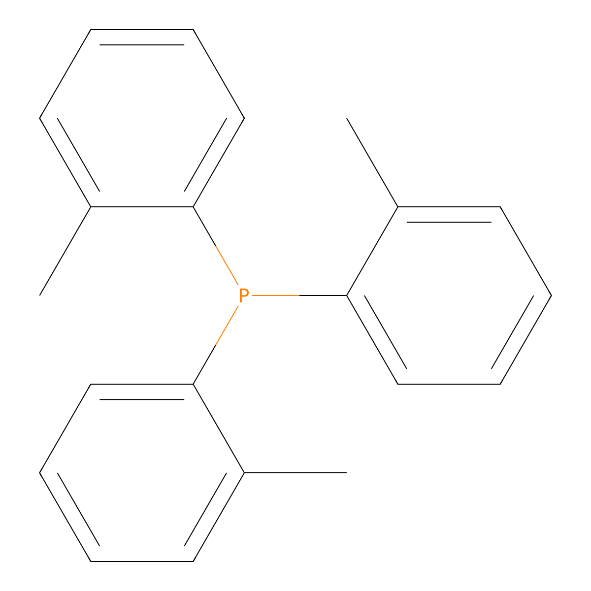 Tri-o-tolylphosphine molecular structure, CAS 6163-58-2