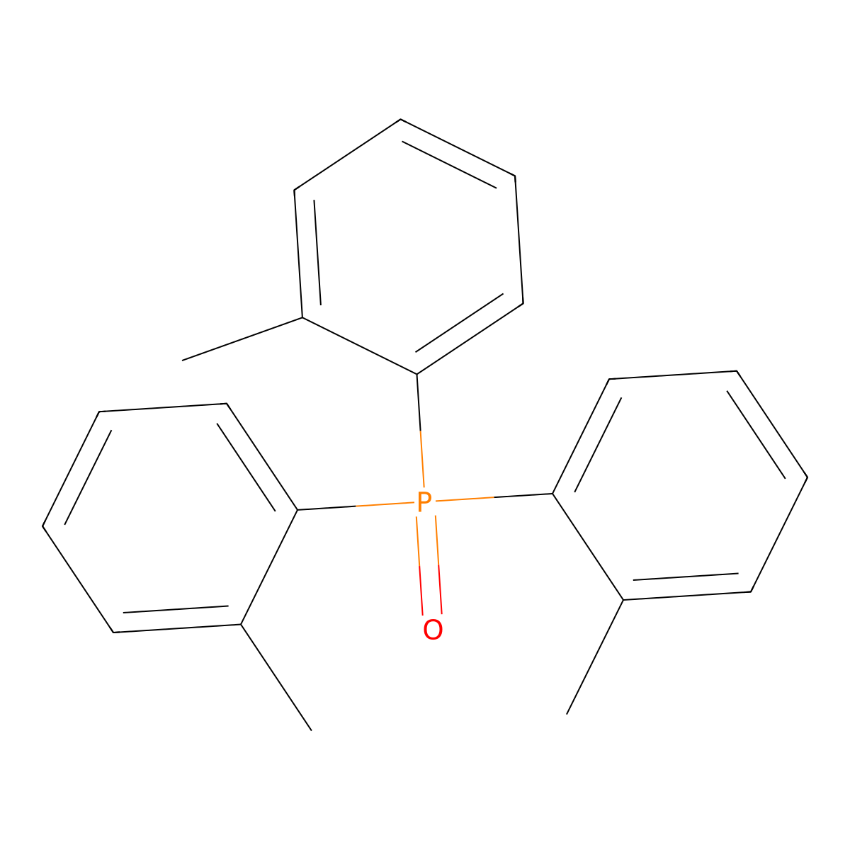 Tri-o-tolylphosphine oxide molecular structure, CAS 6163-63-9
