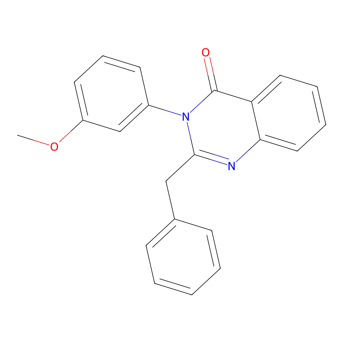 2-benzyl-3-(3-methoxyphenyl)quinazolin-4(3H)-one molecular structure, CAS 6163-76-4