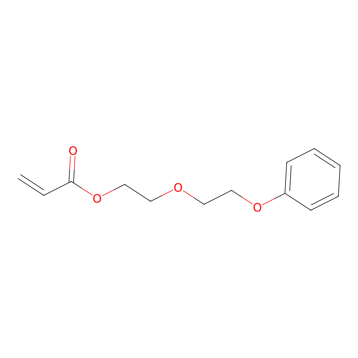 2-Propenoic acid, 2-(2-phenoxyethoxy)ethyl ester molecular structure, CAS 61630-25-9