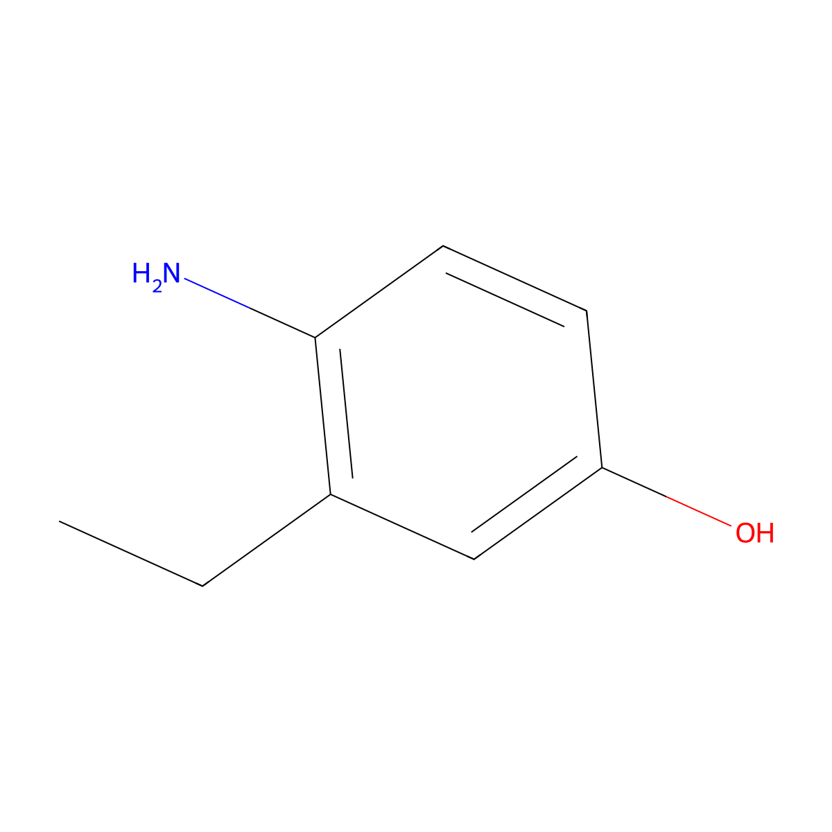 4-Amino-3-ethylphenol molecular structure, CAS 61638-00-4