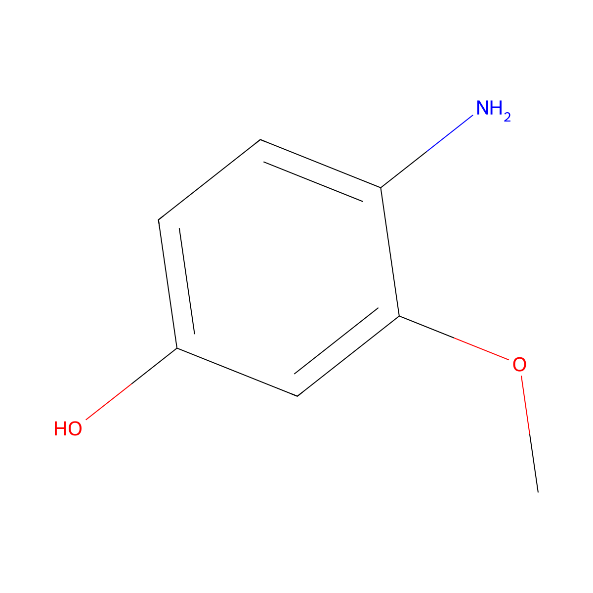 4-Amino-3-methoxyphenol molecular structure, CAS 61638-01-5