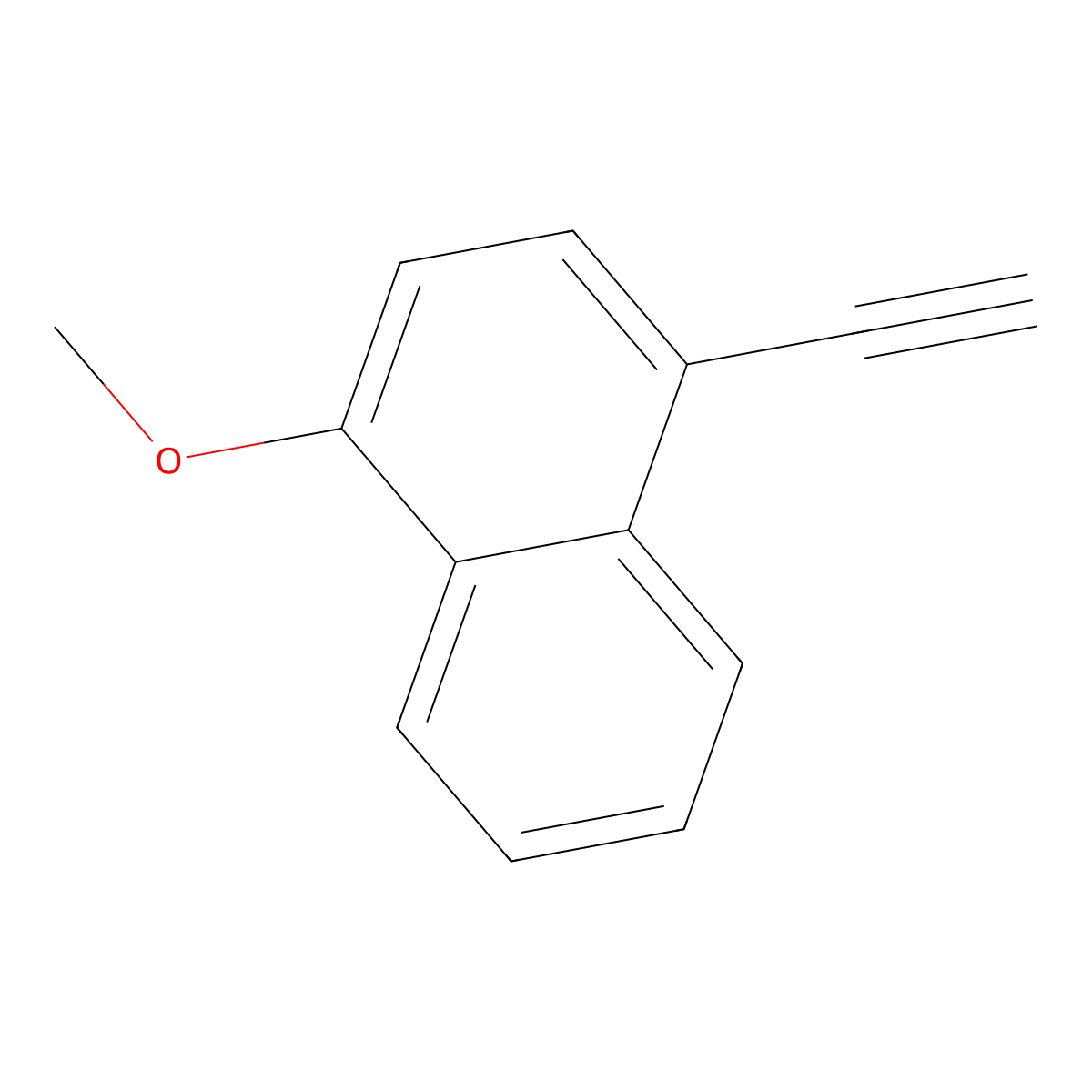 1-Ethynyl-4-methoxynaphthalene molecular structure, CAS 61639-32-5