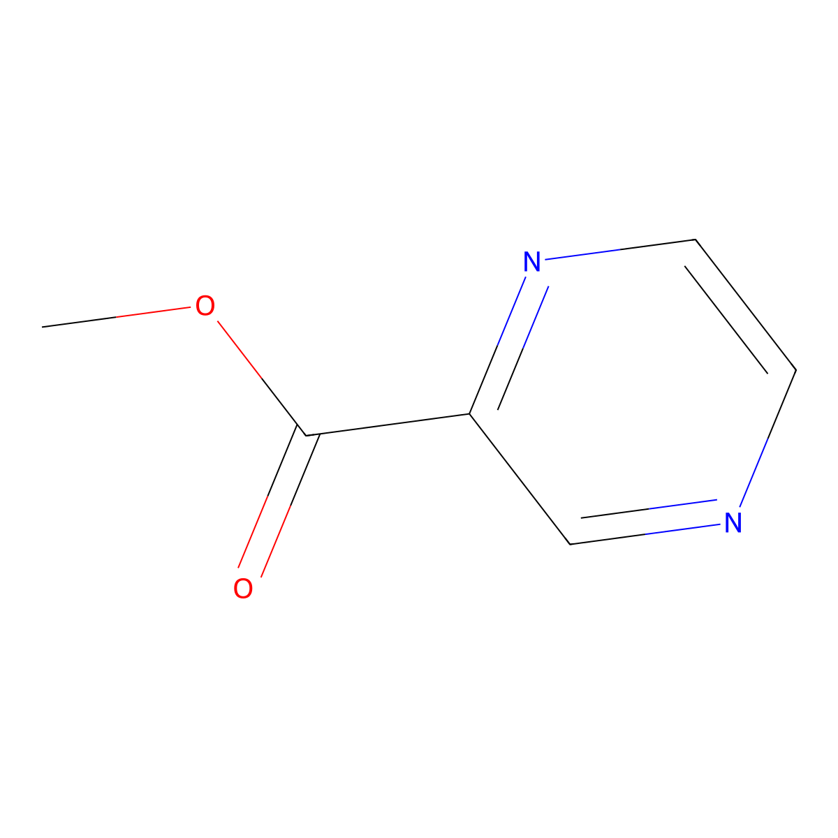 Methyl pyrazinoate molecular structure, CAS 6164-79-0
