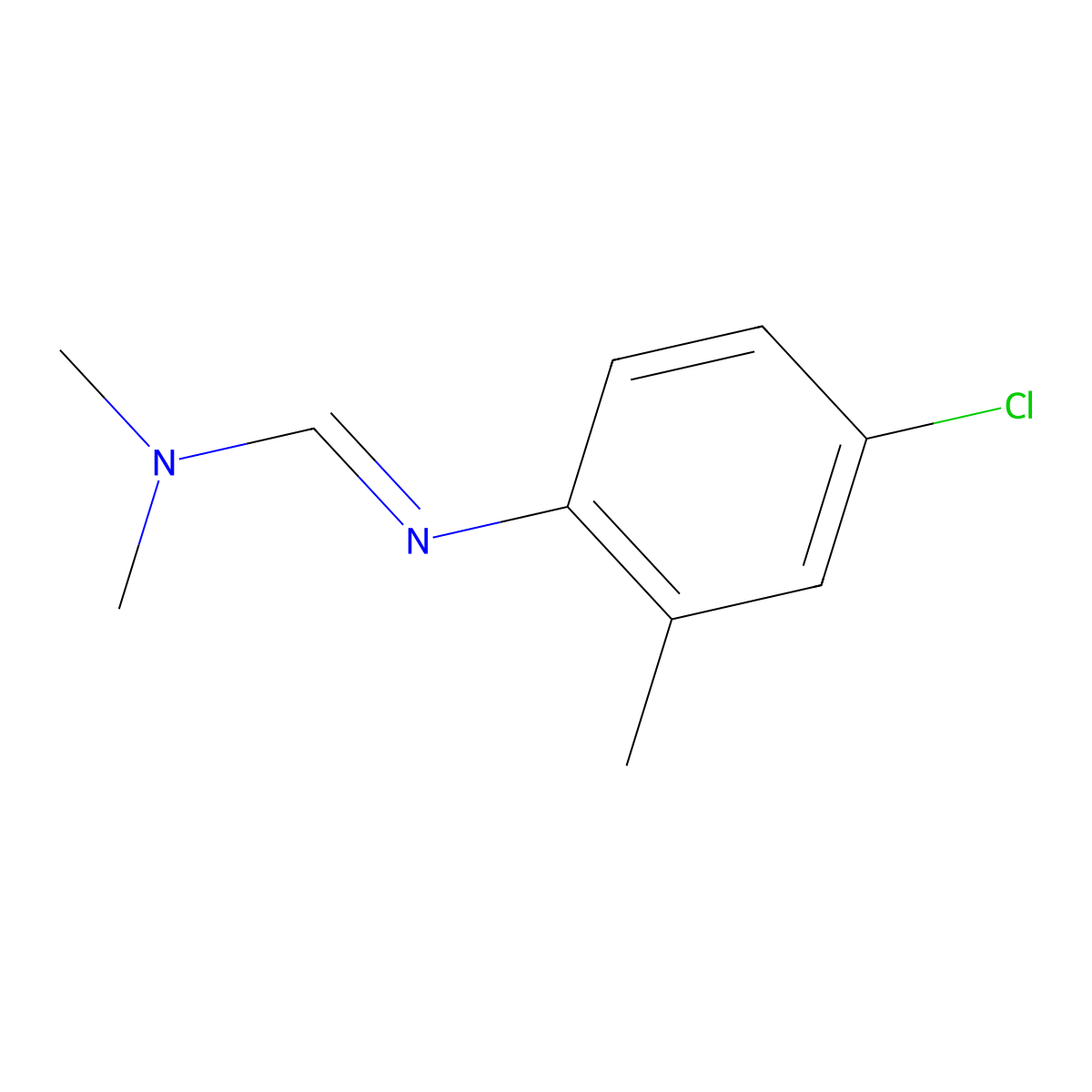 Chlordimeform molecular structure, CAS 6164-98-3