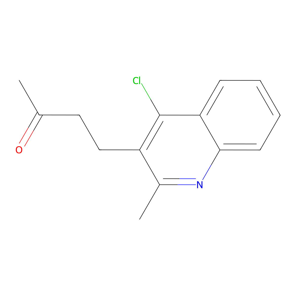 4-(4-Chloro-2-methylquinolin-3-yl)butan-2-one molecular structure, CAS 61640-16-2