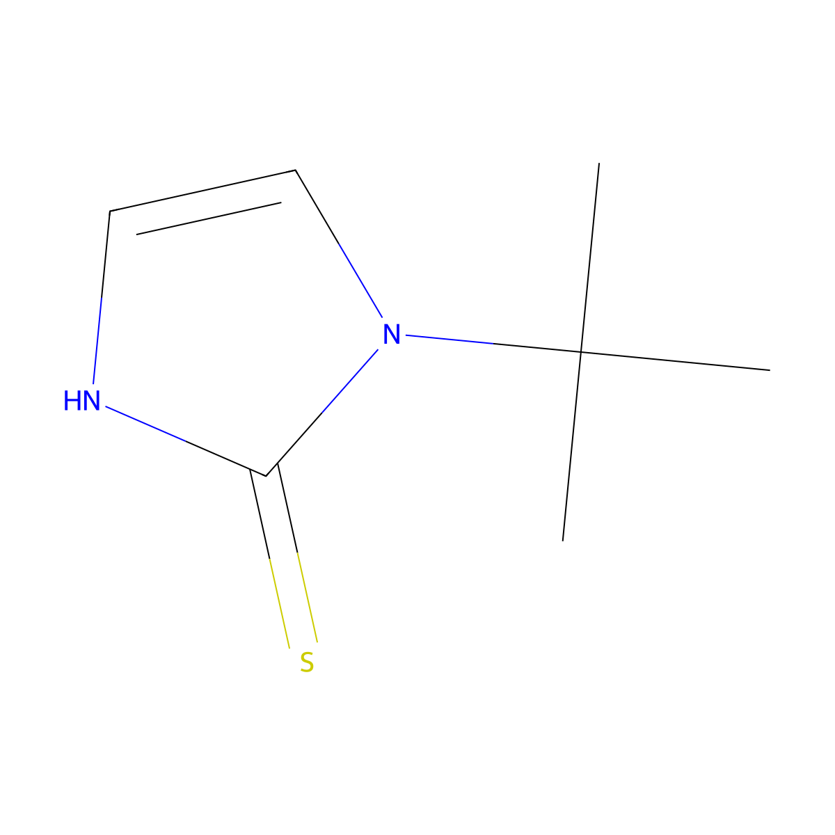 1-tert-butyl-1H-imidazole-2-thiol molecular structure, CAS 61640-27-5