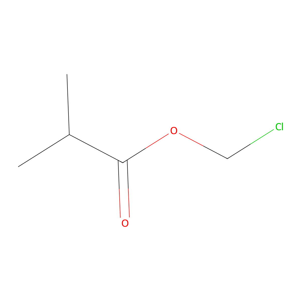 Chloromethyl 2-methylpropanoate molecular structure, CAS 61644-18-6